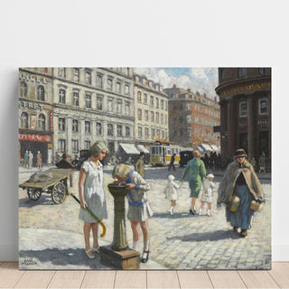 À Trianglen, Copenhague, par une chaude journée d’été - Paul Fischer | Reproduction Tableau Décoration murale affiche copie