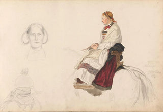 Adolph Tidemand - Brudepike Guro Ldve Vossevangen.webp