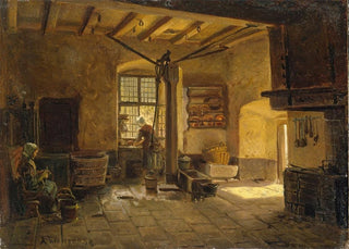 Adolph Tidemand - Kitchen Interior.webp