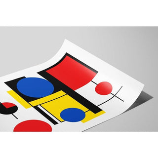 Affiche Bauhaus - Formes Géométriques Colorées