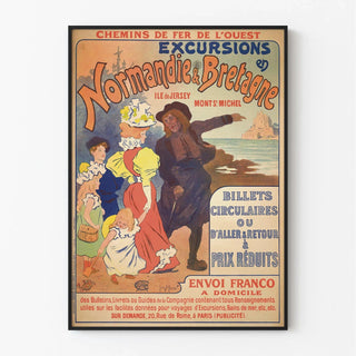 Affiche Mont-Saint-Michel – Excursions en Normandie et Bretagne