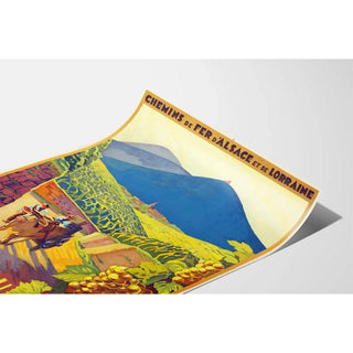 Affiche Vins d'Alsace Vintage