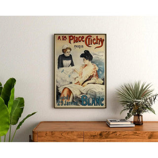 Affiche publicitaire vintage - Vente de Blanc