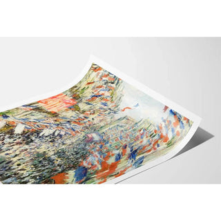 Affiches Paris - La Rue Montorgueil - Claude Monet | Reproduction Tableau Décoration murale affiche copie