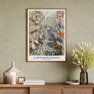 Affiches Paris - La Rue Montorgueil - Claude Monet | Reproduction Tableau Décoration murale affiche copie