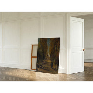 Allée de peupliers en automne - Vincent van Gogh | Reproduction Tableau Décoration murale affiche copie