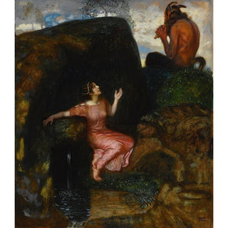 An der Quelle Lauschende Nymphe - Franz von Stuck | Reproduction Tableau Décoration murale affiche copie