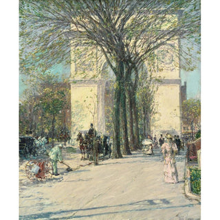 Arche de Washington, printemps - Childe Hassam | Reproduction Tableau Décoration murale affiche copie