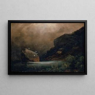 Arnold Bcklin - Mountain Lake With Seagulls.webp