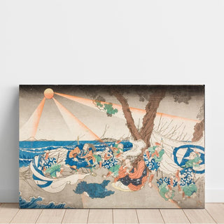 Au cimetière de Tatsunokuchi, dans la province de Sagami - Utagawa Kuniyoshi | Reproduction Tableau Décoration murale affiche copie