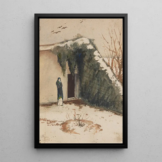 August Macke - Frau im Innenhof.webp