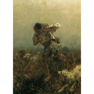 August von Pettenkofen - Junge von Hunden verfolgt.webp