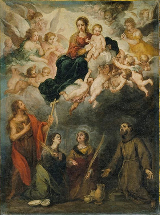 Bartolom Estebn Murillo - The Virgin and Child with Saints.webp