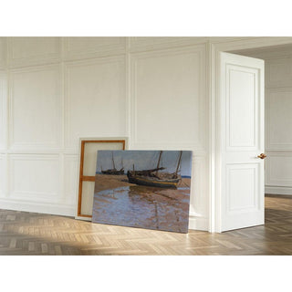 Bateaux de pêche à marée basse - Alfred Zoff | Reproduction Tableau Décoration murale affiche copie