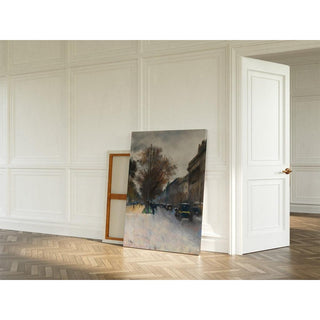 Berliner Straßenszene im Herbst de Lesser Ury | Reproduction Tableau Décoration murale affiche copie