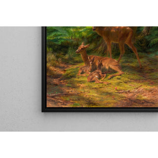 Biches et cerf au repos - Rosa Bonheur | Reproduction Tableau Décoration murale affiche copie