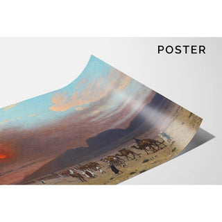 Caravane dans le Désert - Jean-Léon Gérôme | Reproduction Tableau Décoration murale affiche copie