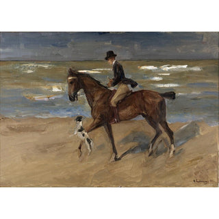 Cavalier sur la plage - Max Liebermann | Reproduction Tableau Décoration murale affiche copie