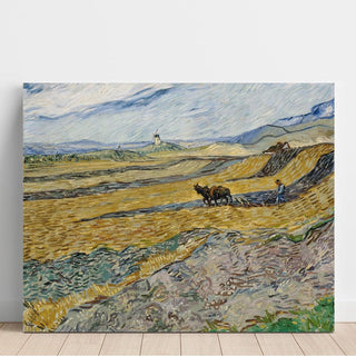 Champ clos avec laboureur - Vincent van Gogh | Reproduction Tableau Décoration murale affiche copie