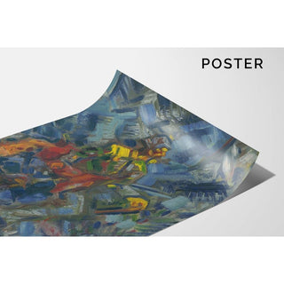 Chasseur dans une fôret bleue - Arnold Peter Weisz-Kubínčan | Reproduction Tableau Décoration murale affiche copie