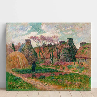 Chaumières en Bretagne, couleurs d’automne - Henry Moret | Reproduction Tableau Décoration murale affiche copie