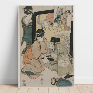 Chushingura, Acte I de L'entrepôt de la loyauté - Kitagawa Utamaro | Reproduction Tableau Décoration murale affiche copie