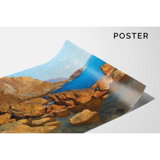 Côte rocheuse près de Nervi au soleil du soir - Alfred Zoff | Reproduction Tableau Décoration murale affiche copie