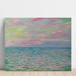 Coucher de Soleil à Pourville, Pleine Mer - Claude Monet | Reproduction Tableau Décoration murale affiche copie