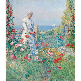 Dans le jardin Celia Thaxter dans son jardin - Childe Hassam | Reproduction Tableau Décoration murale affiche copie