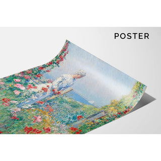 Dans le jardin Celia Thaxter dans son jardin - Childe Hassam | Reproduction Tableau Décoration murale affiche copie