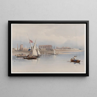 David Roberts - General view of the ruins of Luxor from the Nile 1838.webp