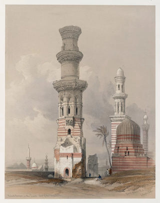 David Roberts - Ruined mosques in the desert west of the Citadel.webp