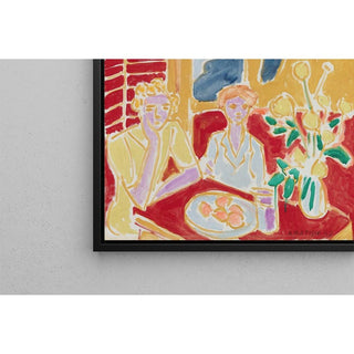 Deux Fillettes, Fond Jaune et Rouge - Henri Matisse | Reproduction Tableau Décoration murale affiche copie