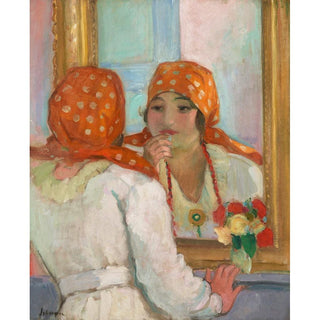 Devant le Miroir à l'Île-d'Yeu - Henri Lebasque | Reproduction Tableau Décoration murale affiche copie