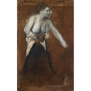 Edgar Degas - Standing Female Figure with Bared Torso Young Woman at Her Toilette.webp