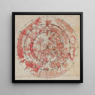 Reproduction | Étude de composition avec des figures zodiacales pour la fresque du plafond des Heures de la Chambre de la Maison du Capitole de l'État de Pennsylvanie à Harrisburg - Edwin Austin Abbey