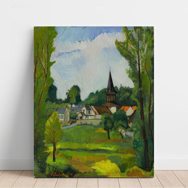 Reproductie van het schilderij Kerk van Vieux Moulin nabij Compiègne (Oise) - Suzanne Valadon