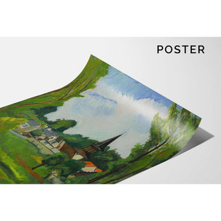 Église de Vieux Moulin près de Compiègne Oise - Suzanne Valadon | Reproduction Tableau Décoration murale affiche copie