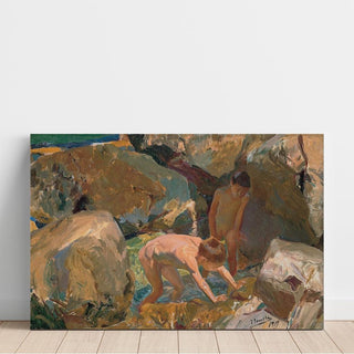 Enfants à la recherche de coquillages - Joaquín Sorolla | Reproduction Tableau Décoration murale affiche copie
