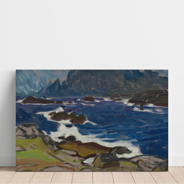 Reproductie van het schilderij van een schets tijdens een storm, Lofoten - Anna Boberg