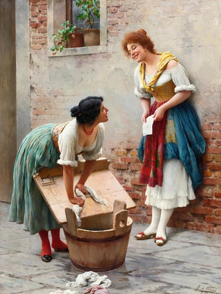 Eugen von Blaas - Sharing The News.webp