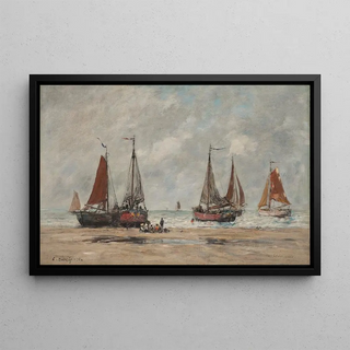Eugne Boudin - Bateaux de pche Schveningue.webp
