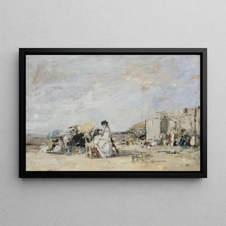 Eugne Boudin - Lady in White on the Beach at Trouville.webp