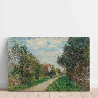 Femme et Enfant sur le Chemin des Prés, Sèvres - Alfred Sisley | Reproduction Tableau Décoration murale affiche copie