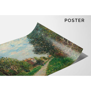 Femme et Enfant sur le Chemin des Prés, Sèvres - Alfred Sisley | Reproduction Tableau Décoration murale affiche copie