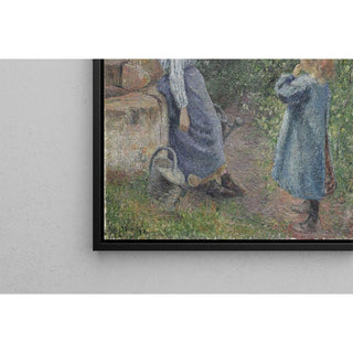 Femme et enfant au puits - Camille Pissarro | Reproduction Tableau Décoration murale affiche copie