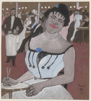 Femme noire à une soirée - Hermann Lismann