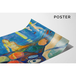 Femme se baignant et enfants - Edvard Munch | Reproduction Tableau Décoration murale affiche copie