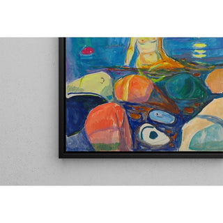 Femme se baignant et enfants - Edvard Munch | Reproduction Tableau Décoration murale affiche copie