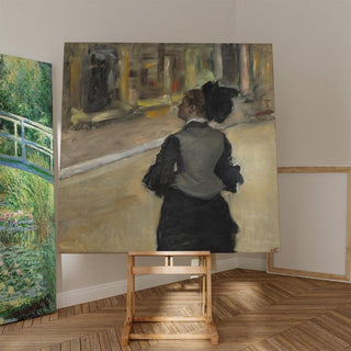 Femme vue de dos Visite d'un musée - Edgar Degas | Reproduction Tableau Décoration murale affiche copie